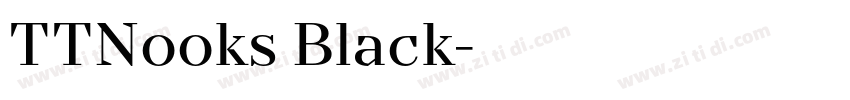 TTNooks Black字体转换